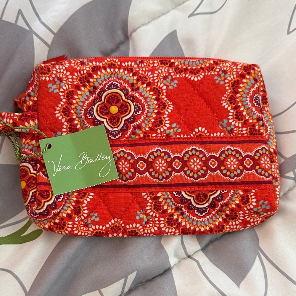 NWT never used - Vera Bradley Paprika pattern small  Cosmetic Bag